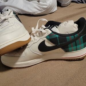 Nike Air Force 1 Plaid Sneakers Size 15 Deadstock